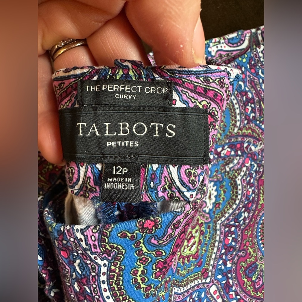 Talbots The Perfect Crop Curvy Multi Color Summer… - image 7